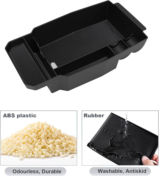 SKTU for 2023 2024 2025 2026 Mazda CX-50 Center Console Organizer 2024 2025 2026 CX50 Console Tray 2023 2024 2025 2026 CX50 Accessories ABS Armrest Secondary Storage Box with Coin Holder