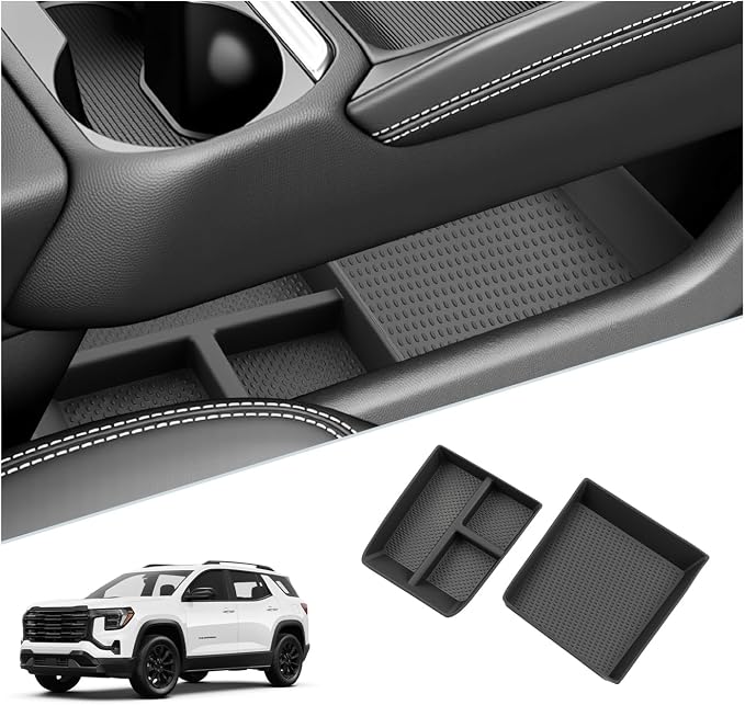 SKTU 2Pack for 2025 2026 2027 GMC Terrain Center Console Organizer for 2025 2026 2027 GMC Terrain Lower Console Tray GMC Terrain 2025 2026 2027 Accessories Durable Under Console Organizer