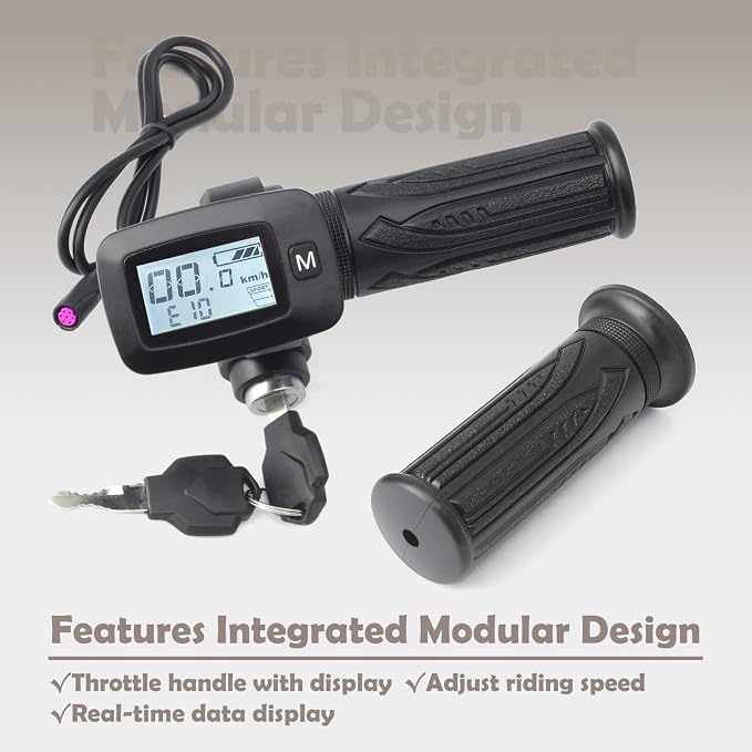 Upgrade 48V Throttle with M Key button Replacement for tutti Soleil 01 for Tuttio Soleil01 for tutto Soleil 01 Electric Dirt Bike Note the button（with M) is not compatible with the one (without M)