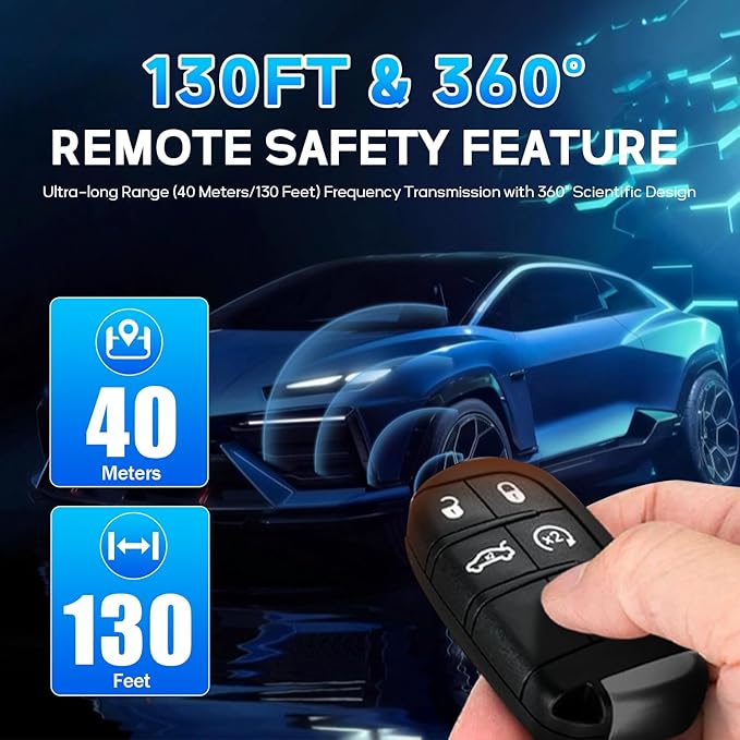 Autel IKEYCR5TPR 5 Buttons Blank 2025 New Kё-y Fob proğrammable Compatible with Vehicle Systems Using 315/415 MHz Ultra-Long Range OE-Quality for Chrysler-Dodge-Style Kё-y Replacement