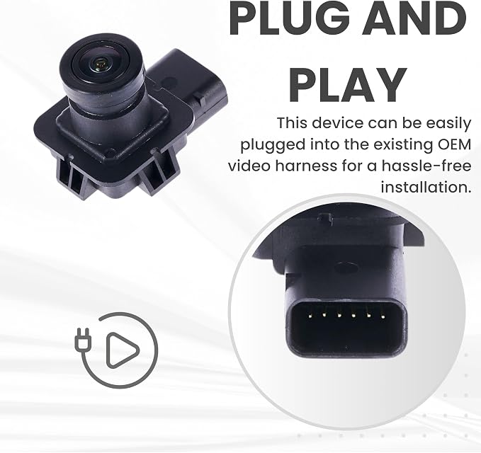 Backup Camera Replaces for 2014 2015 2016 2017 Ford Fiesta Sedan OE Part # D2BZ19G490D D2BT19G490BC D2BZ19G490B (D2BZ-19G490-D, D2BT-19G490-BC, D2BZ-19G490-B)