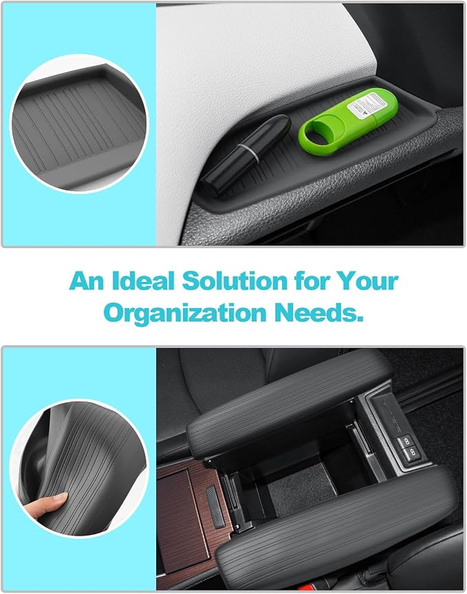 CDEFG 6Pcs for 2021-2025 2026 Toyota Sienna Center Console Cover for for 2021-2026 Toyota Sienna Accessories Dashboard Cover Dash Mat & Armrest Lid Barrier & Armrest Cover TPE Anti Slip Mats