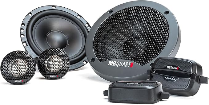 MB Quart FSB216 Formula Component Speaker System (Black, Pair) – 6.5 Inch Component Speaker System, 70 Watt, Car Audio, External Crossover, 4 OHMS