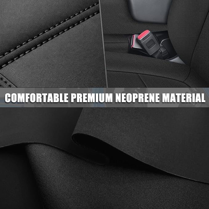 SAPUBK Seat Covers Replace for 2019-2025 Chevy Silverado/GMC Sierra 1500 CrewCab, Premium Neoprene with Composite Soft Foam Lining Breathable Seat Cover Cushion