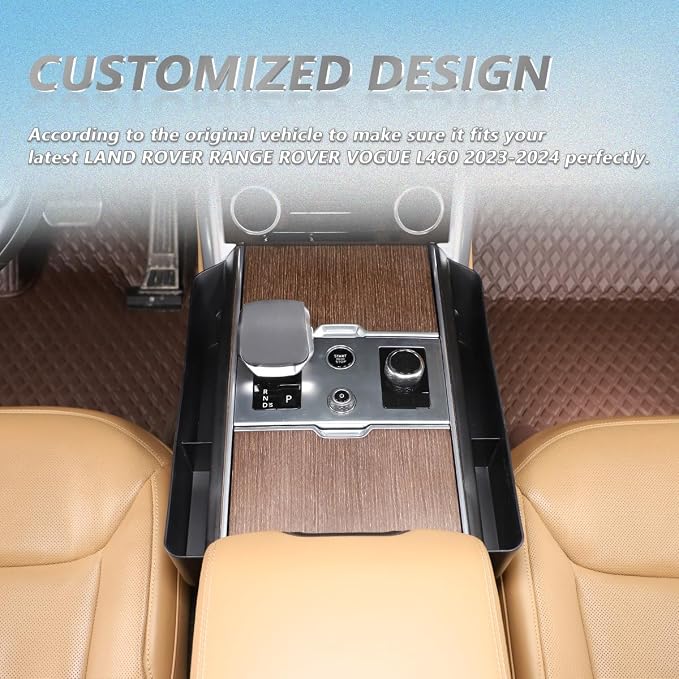 Car Shifter Storage Box, Gear Shift Console Side Tray Organizer Compatible with Land Rover Range Rover Vogue L460 2023-2026 Interior Storage Accessories (Left+Right)