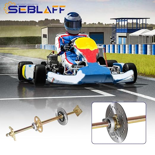 32In Go Kart ATV Rear Axle Assembly Kit Shaft Hub Chain Brake 815mm