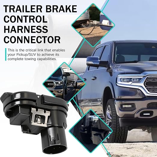 68014986AB Trailer Tow Connector Plug for Dodge RAM 1500 2500 3500 | for Jeep Ford Chevy and Other Series 7 Way Blade and 4 Way Flat Trailer Tow Connector