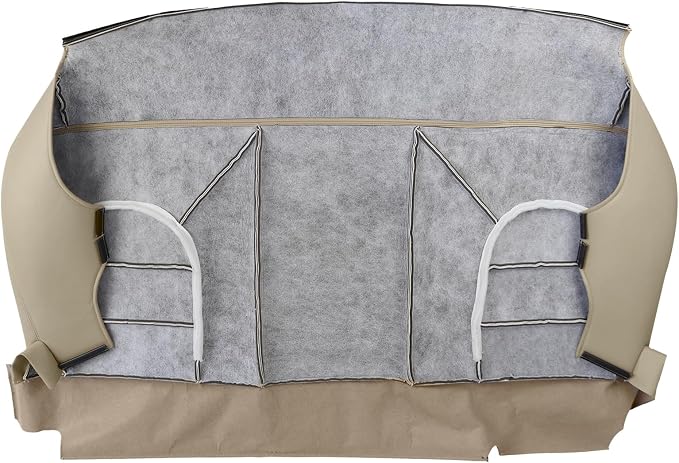 MOTOALL New Rear Bench Bottom Leather Cover Tan 2000 for Ford F250 F350 F450 F550 Lariat