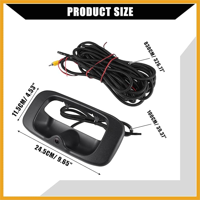 Backup Camera Tailgate Handle for Chevy Silverado 1999-2007 for GMC Sierra 1999-2007 / Rear Tailgate Handle Backup Camera/Durable / 1 Set/Black Replacement
