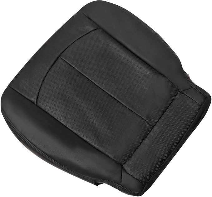 FZJDSD Black Driver & Passenger Side Bottom Perforated Microfiber Leather Replacement Seat Covers Compatible with Infiniti G37 2008 2009 2010 2011 2012 2013