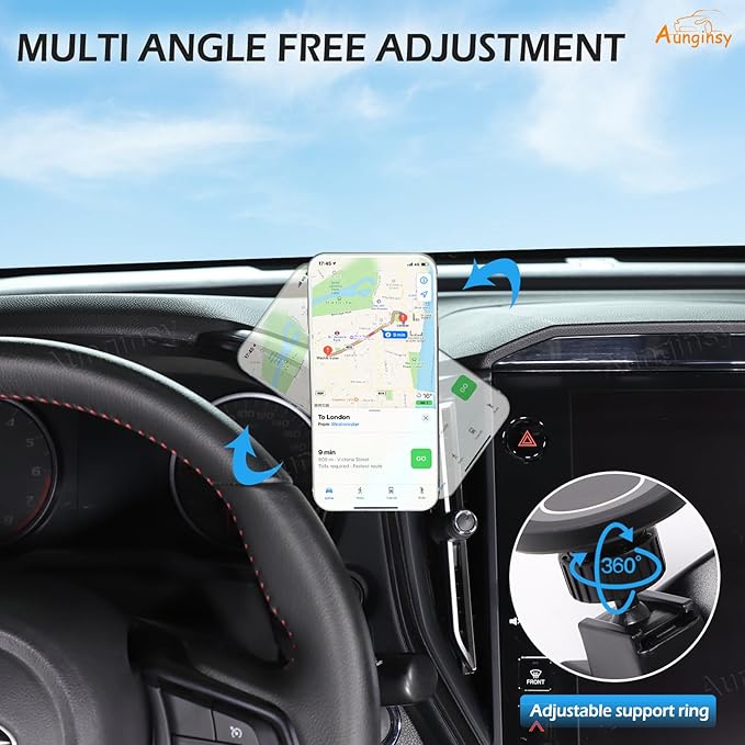 Car Vacuum Magnetic Suction Phone Holder Compatible with Subaru Crosstrek 2024+ & WRX 2022+ Center Console Air Outlet Vent Panel Mobile Phone Mount Dashboard Hands-Free Cell Phones Bracket Accessories