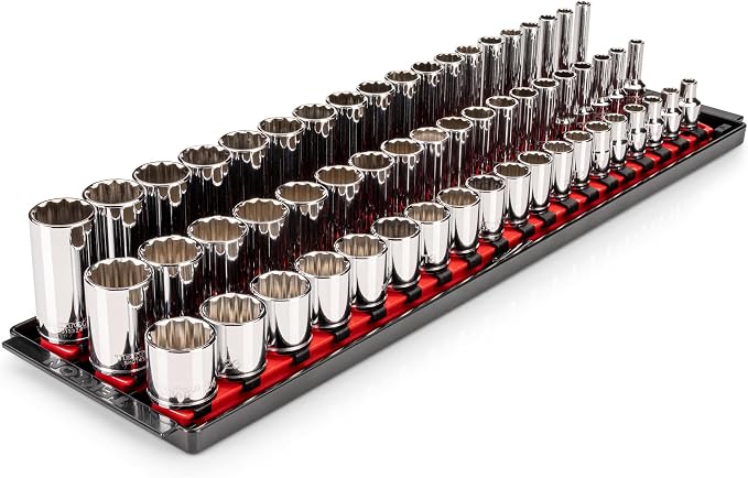 TEKTON 3/8 Inch Drive 12-Point Socket Set, 57-Piece | SHD91126