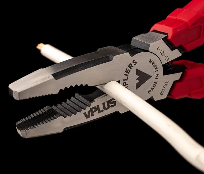 VAMPLIERS 7" Stripped Screw Extractor Pliers. Made in Japan. Multipurpose Combination Linemans Pliers remove Damaged/Rusted/Specialty Screws & Fasteners.