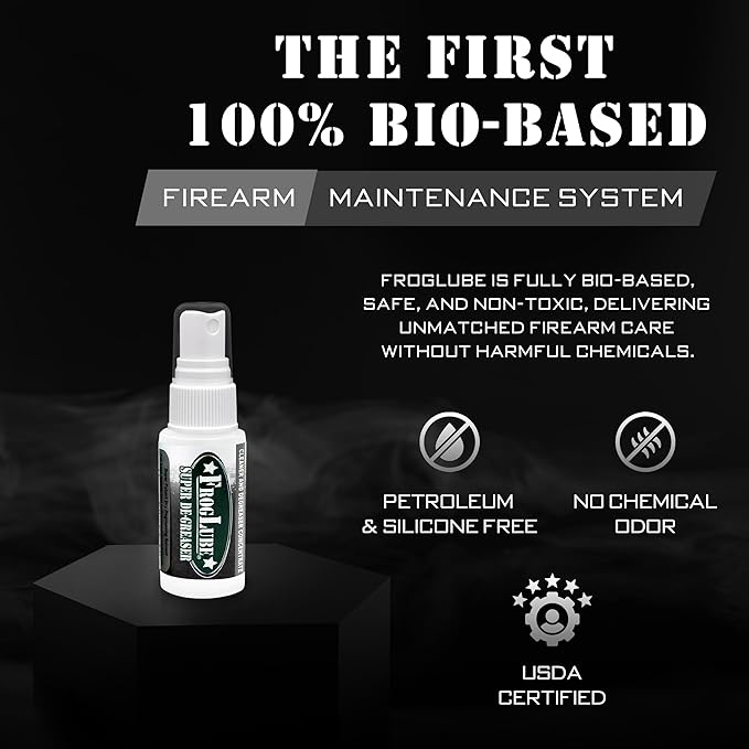Frog Lube Super Degreaser – Concentrated Gun Cleaner Spray – Heavy Duty, Non-Toxic Gun Cleaning Solvent for Carbon, Copper, Fouling & Lead – Formulated by Retired Navy Seal