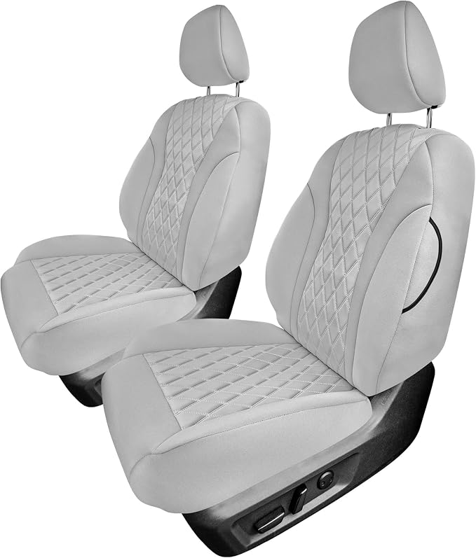 FH Group Custom-Fit Car Seat Covers Specifically Made for 2021-2026 Nissan Rogue, Front Set Solid Gray Ultraflex Neoprene Waterproof Automotive Seat Cover