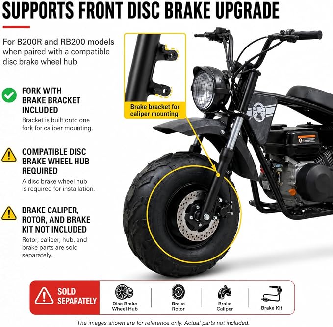 Mini Bike Shock Absorber Front fork Suspension Kit for Coleman B200 B200RS B200RSV B200R B200C B200V RB200 Realtree RT200 Mega Moto B212 MAX Mini Bike