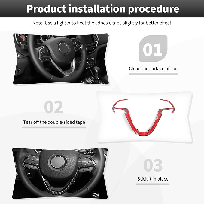 CheroCar 17PCS Carbon Fiber Interior Trim Kit for 2016-2026 Jeep Grand Cherokee Central Control Dashboard Window Steering Button Air Vent A Pillar Speaker Glove Box Handle Gear Shift Cover Decor Trim