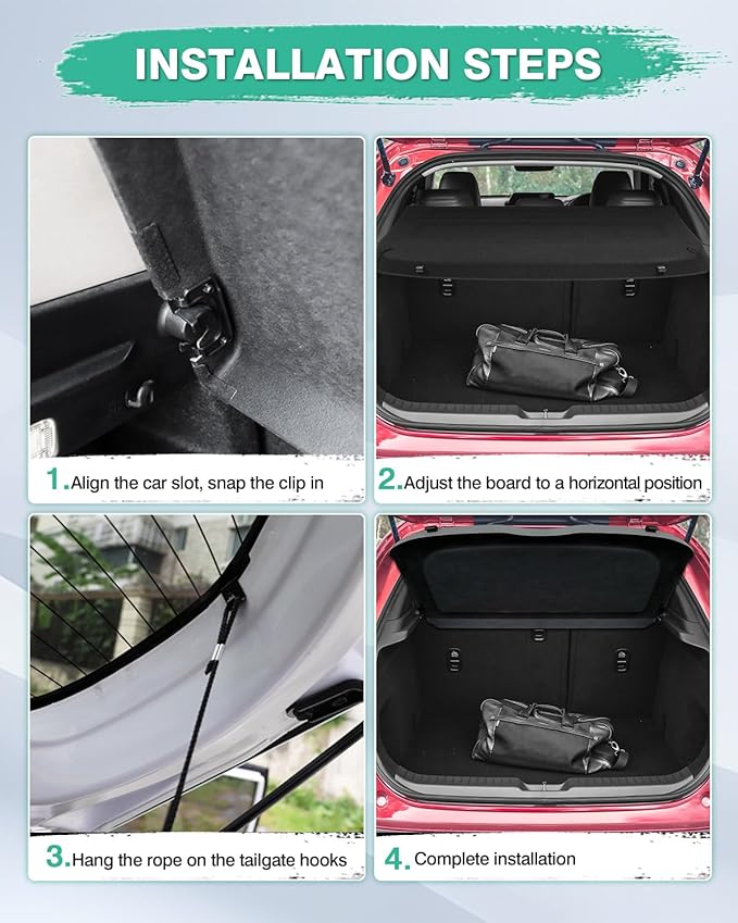 Powerty Cargo Cover for 2020-2025 2026 Mazda CX-30 CX30 Trunk Cover Trunk Shielding Shade for CX30 Accessories Luggage Cover No Gap(Can Withstand The Load)
