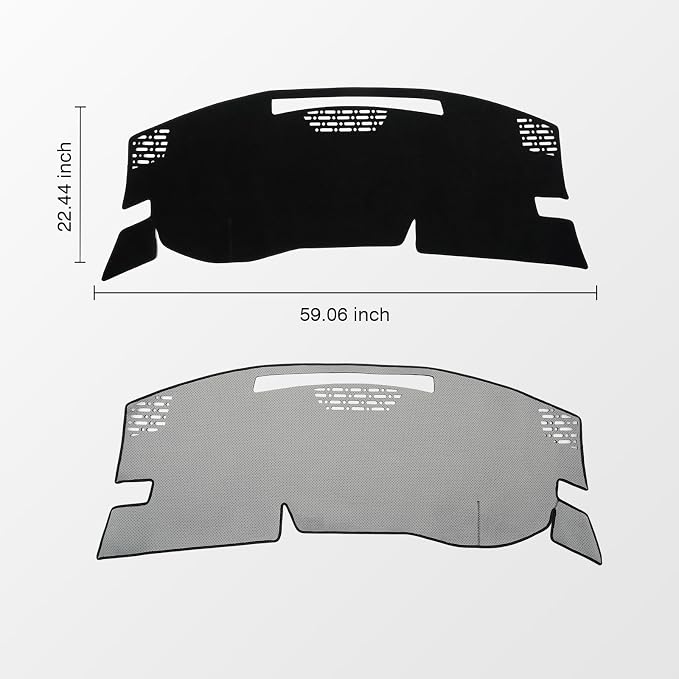 KUST Black Dash Cover for Nissan Murano 2025-2026 Left Hand Drving Dash Carpet Polyester Dashboard Cover Non-Slip Dash Protector Interior Accessories for Murano Custom Fit Dash Mat No Glare
