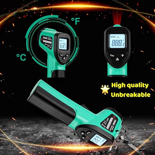OnniOne Infrared Thermometer Gun, Laser Temperature Gun -58℉~1022℉, Instant Read Meat Thermometer with Magnet & Hold Function, Ambient and Internal Temperature Cooking Set, Grilling Gifts for Men Dad
