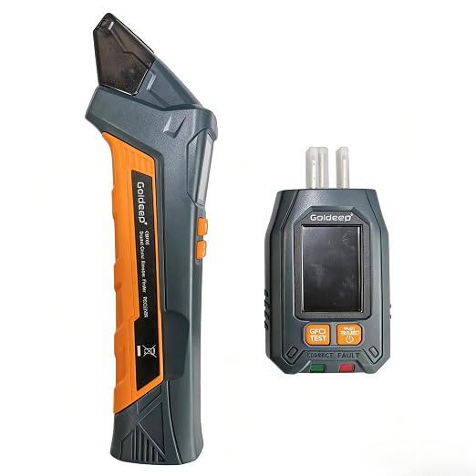 Smart Digital Circuit Breaker Finder Kit, High-Precision Electrical Tracer for 90-135V AC, Integrated GFCI Outlet Tester with Auto-Calibration Color LCD & Intelligent Buzzer Alert