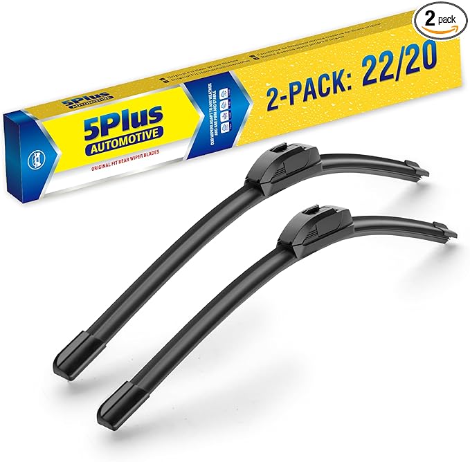 22"+20" Windshield Wiper Blades Replacement For Toyota Tacoma 2023 2022 2021 2020-2016 4Runner 2009-2003 86 2020-2017 GR86 2024-2022 /Chevy Camaro 2020-2016 Corvette 2019-2014+More(Set of 2)