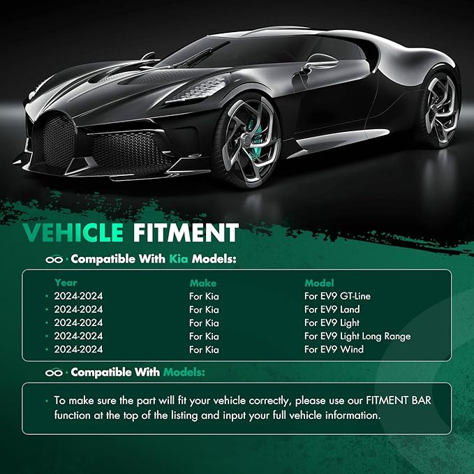 SCITOO Cargo Cover 2024-2025 for Kia EV9 BATTERY Upgraded Retractable Rear Trunk Cover with Aluminum PVC&Plastic, Tool-Free Installation