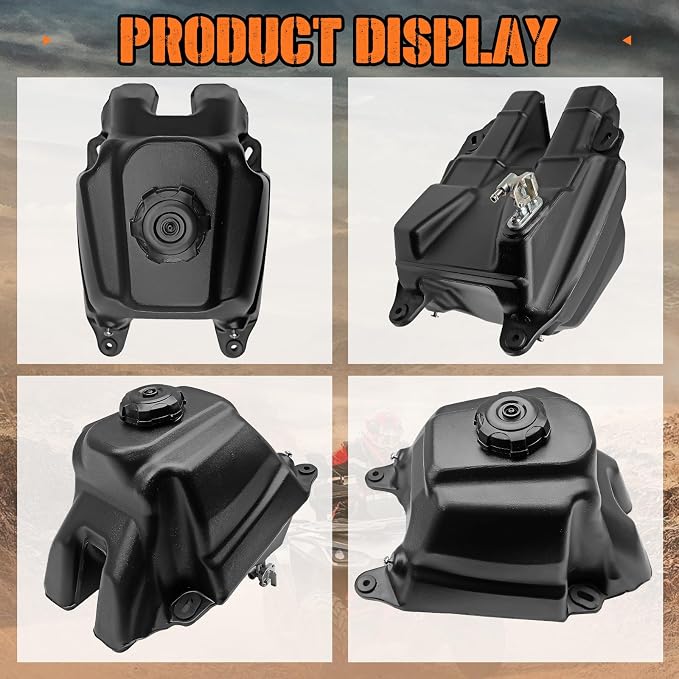 ATV Fuel Gas Tank Fit for 1988-2006 Yamaha Banshee 350 YFZ350 with Fuel Cap and Fuel Petcock Valve Switch Replaces# 2GU241100000, 2GU-24110-00-00
