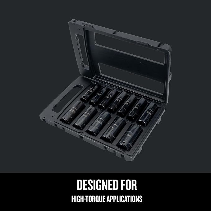 CRAFTSMAN Deep Impact Socket Set, SAE, 1/2-Inch Drive, 6-Point, 12 Pieces (CMMT15886)