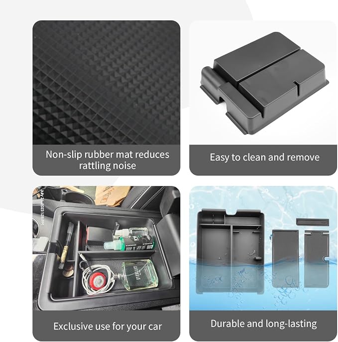 CDEFG 2023 2024 2025 Pilot Center Console Organizer Tray for 2023-2025 Honda Pilot Touring Sport EX-L Elite TrailSport LX Middle Console Storage Box 2024 2025 Ridgeline/ 2024-2026 Passport (Black)