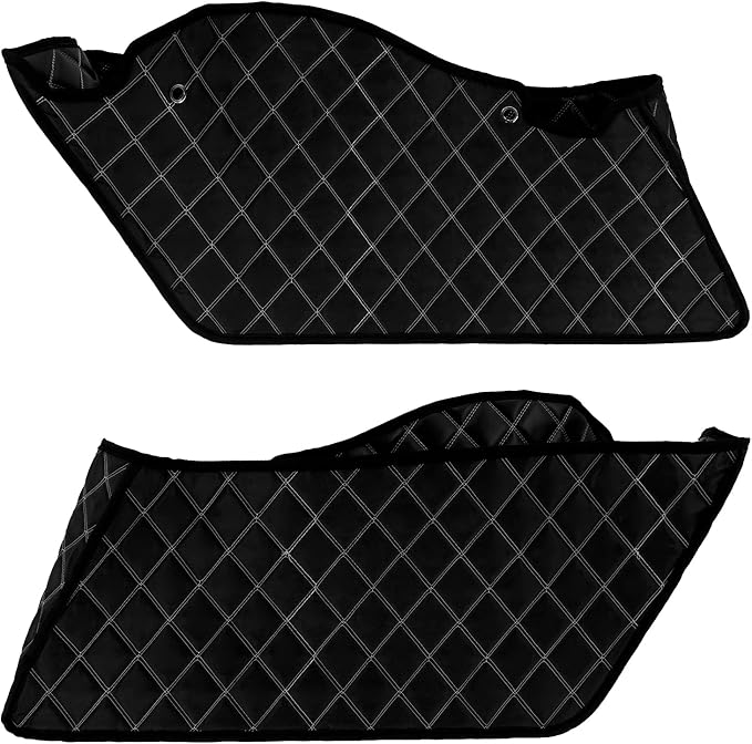 Saddlebag Liners Fit for Harley Touring 2014-2023 | White Stitching, Drop-In, Non-Stretched Design, Fit for 2014-2023 Road King, Road Glide, Street Glide & Electra Glide