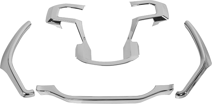 ALMULOO Interior Decoration Trim Kit Compatible with 2015-2020 Ford F150 Interior Center Console Dashboard Trim Kit,Steering Wheel Trim & Navigation Panel Cover, Chrome