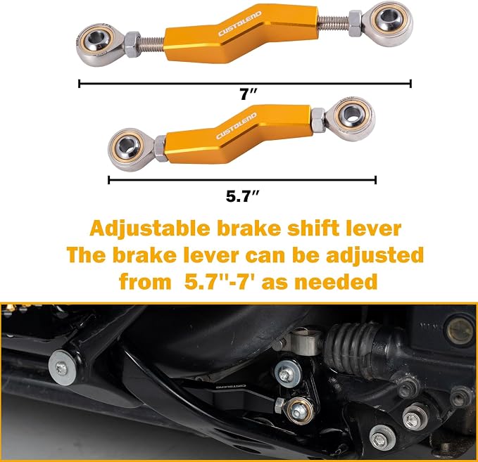 M8 Rear Brake Lever, Clutch Shift Lever for Harley, Brake Linkage Compatible for 2018+ M8 Harley Softail Low Rider S/ST, Street Bob, Makes Braking 20% Easier