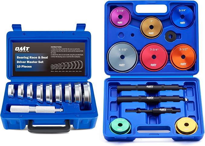 Orion Motor Tech 10pc Bearing Race and Seal Driver Set & 15pc Bearing Press Kit, Bundle