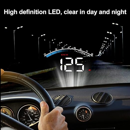 Car HUD Head up Display for car OBDII Head Up with Speed RPM Water Temperature Voltage Alarms and Fatigue Driving Reminder Code Readers & Scan Tools