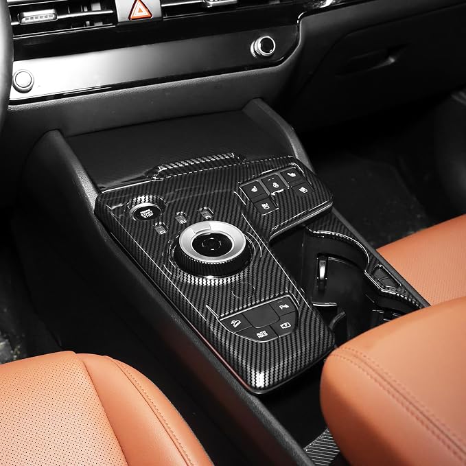 YOUTOOCAR Automatic Gear Shift Panel Covers Interior Trim Compatible with Kia Sportage 2026 Accessories (Carbon Fiber Pattern, Without Fingerprint)