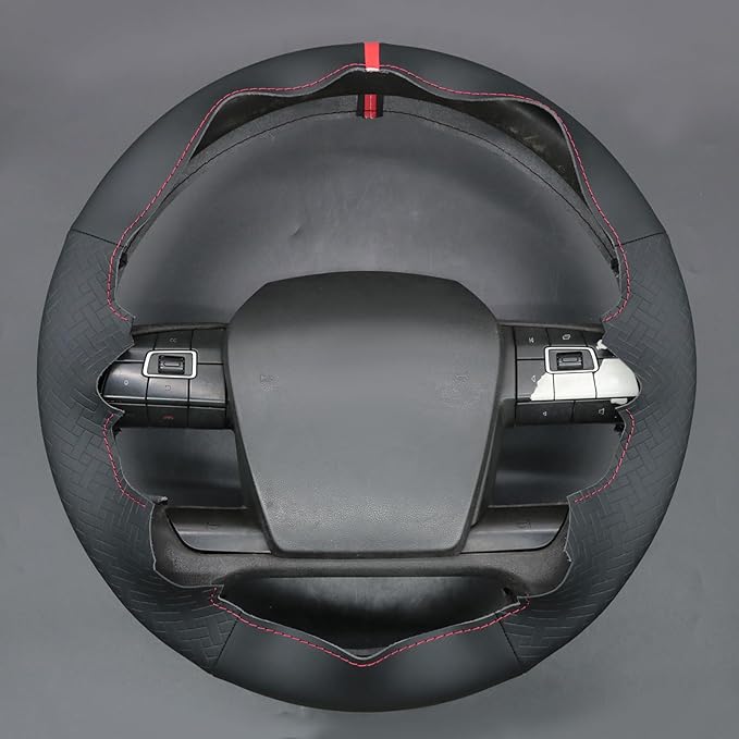 MEWANT Hand Sewn Steering Wheel Cover Wrap for Volvo VNL VNR FM FH 2017-2025 Steering Wheel Accessories for Volvo FM