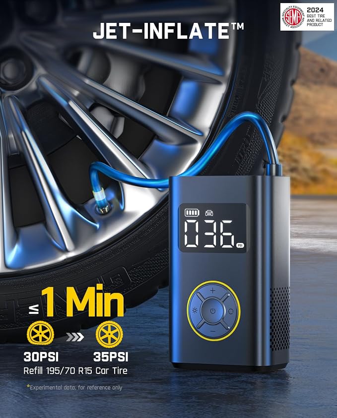 X9 Pro Portable Tire Inflator and Air Pump Hose Adapter LH02