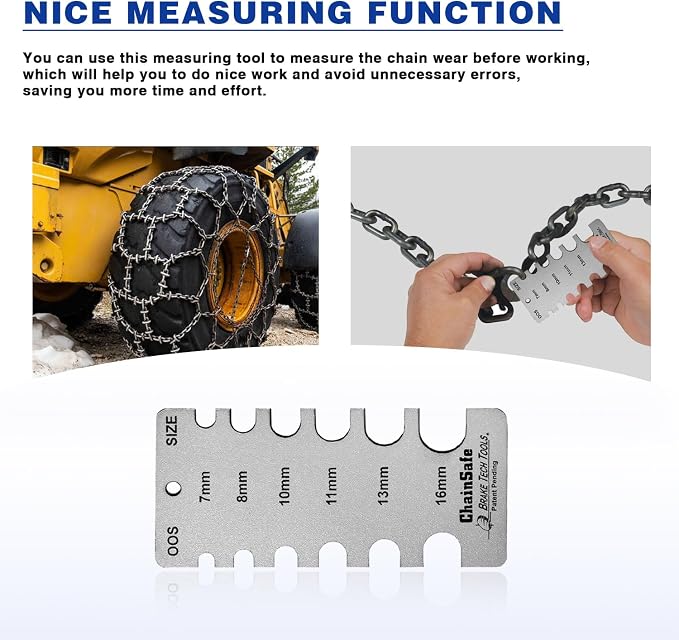 Brake Tech Tools Made in America Chain Wear Gauge Chainsafe Inspection Gauge - BT-106CSF