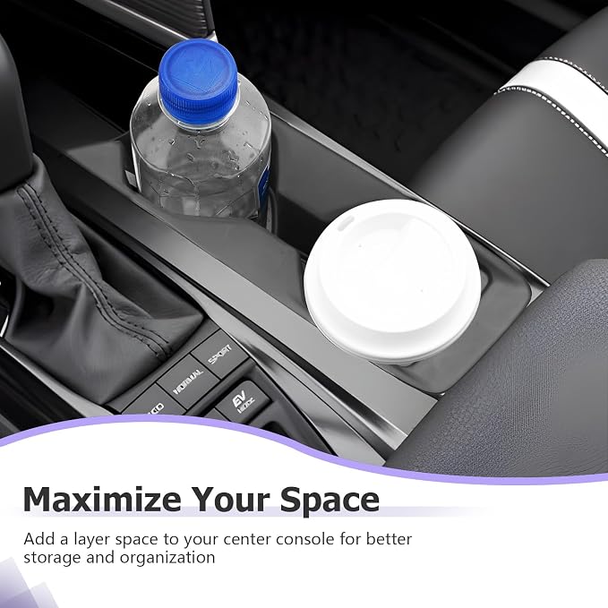 LUWU 2025 2026 Camry Center Console Cup Holder Compatible with 2025 2026 Toyota Camry (XSE/XLE/SE/LE) Interior Accessories Center Console TPE Material Cup Holder Insert