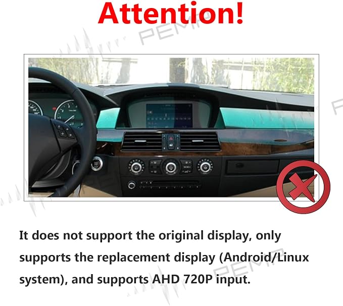 PEMP AHD Rear Camera 720P 25FPS Parking Rear View Camera for BMW E60 E70 E90 E87