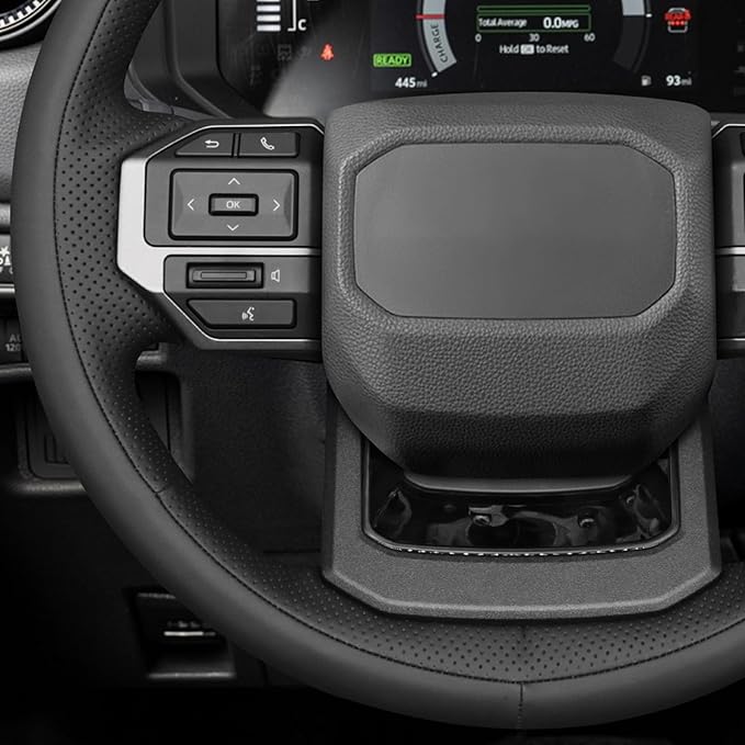 MEWANT Hand Stitch Steering Wheel Cover for Toyota Land Cruiser 2024-2026, Custom Fit DIY Wrap Interior Accessories