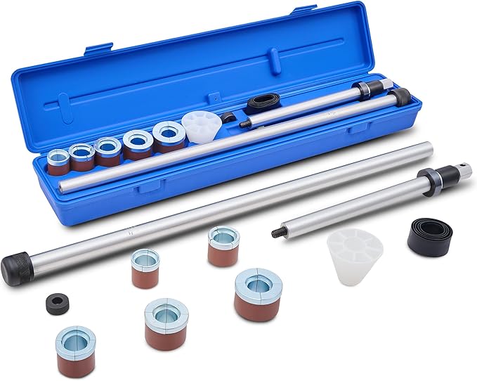 Orion Motor Tech Cam Bearing Removal and Installation Tool Set | Complete Camshaft Bearing Tool Kit with 1-1/8 to 2-2/3 Inch Adapters, Covers Most Domestic and Import Vehicles