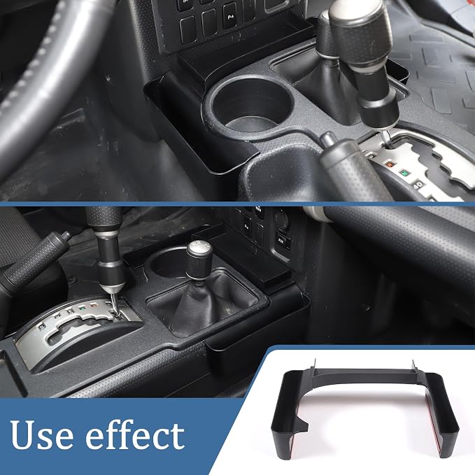 HAPPYHORSE Center Console Shifter Storage Box Compatible with FJ Cruiser 2007-2021, Organizer Gear Side Storage Tray for FJ Accessories, Interior Accessories
