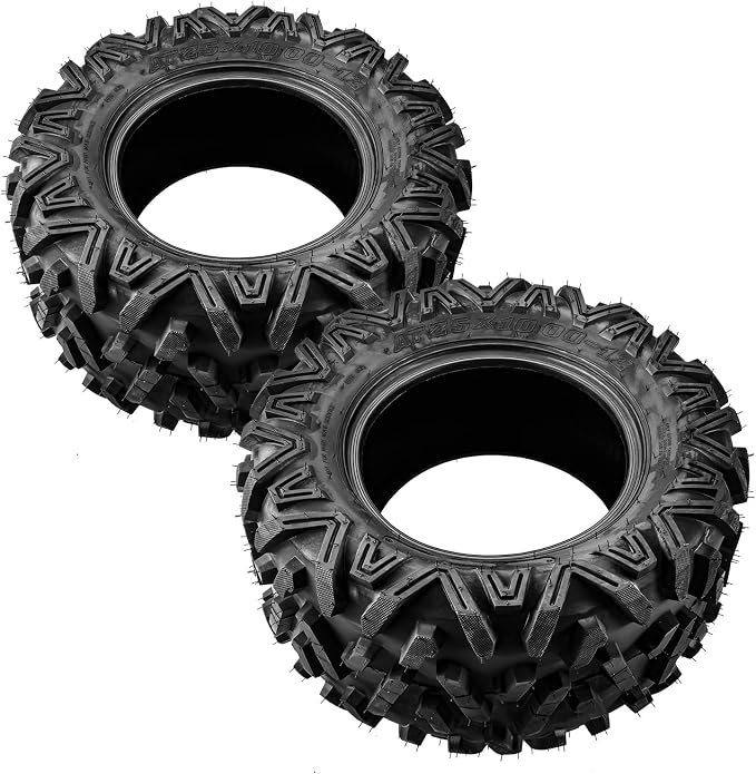 Torchbeam 25x10-12 ATV UTV Tires All-Terrain Quad Tire for All Trail Mud Pavement Sand Off-Road Tire,6 Ply, 2 pack