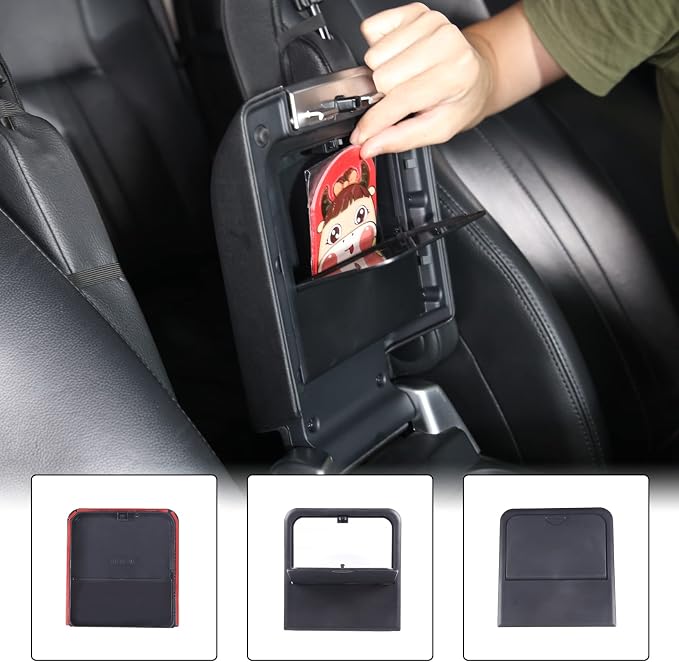Car Armrest Hidden Storage Box Compatible with Land Rover Discovery 4 LR4 2010-2016 Center Console Handrail Privacy Organizer Tray Armrest Storage Box Container Insert Pallet Manager Inter Accessories