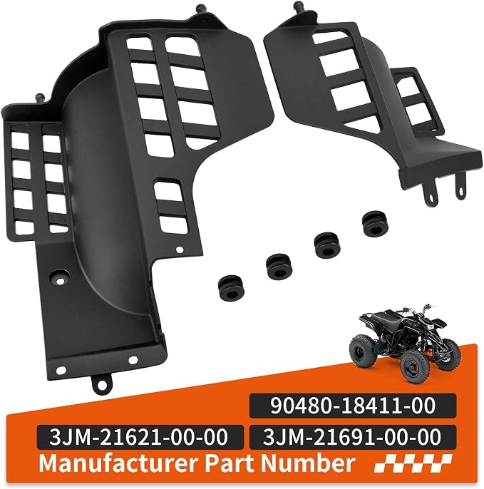 Left & Right Heel Guard Bar Flap Plastic for Yamaha Blaster 200 YFS200 1990-2006 3JM-21621-00-00 3JM-21691-00-00