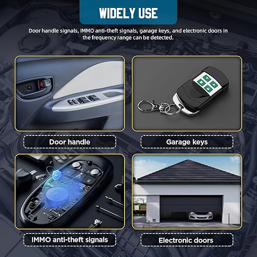3-in-1 Universal Remote Key Tester with HD Display - Infrared Signal Testing, Key Frequency Detection & Button Battery Voltage Check, 315/433/868/902MHz, 2 Power Supply Methods with Bracket