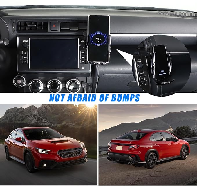 HAPPYHORSE Car Phone Mount Compatible with Toyot@ 86/Subaru BRZ 2022-2024 Car Central Control Right Side Mobile Phone Bracket Phone Holder Phone Mount with Self-Adhesive Base Accessories (Type D)