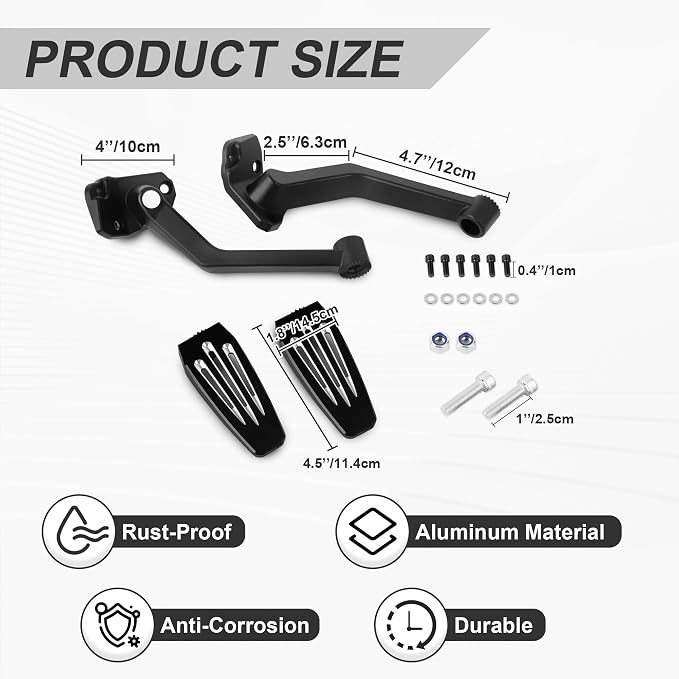 Aluminum Passenger Floorboards for Can-Am Ryker 600/900 / Rally/Sport Models 2019-2025 | Motorcycle Foot Pegs (MAX Mount #219400800 Required)